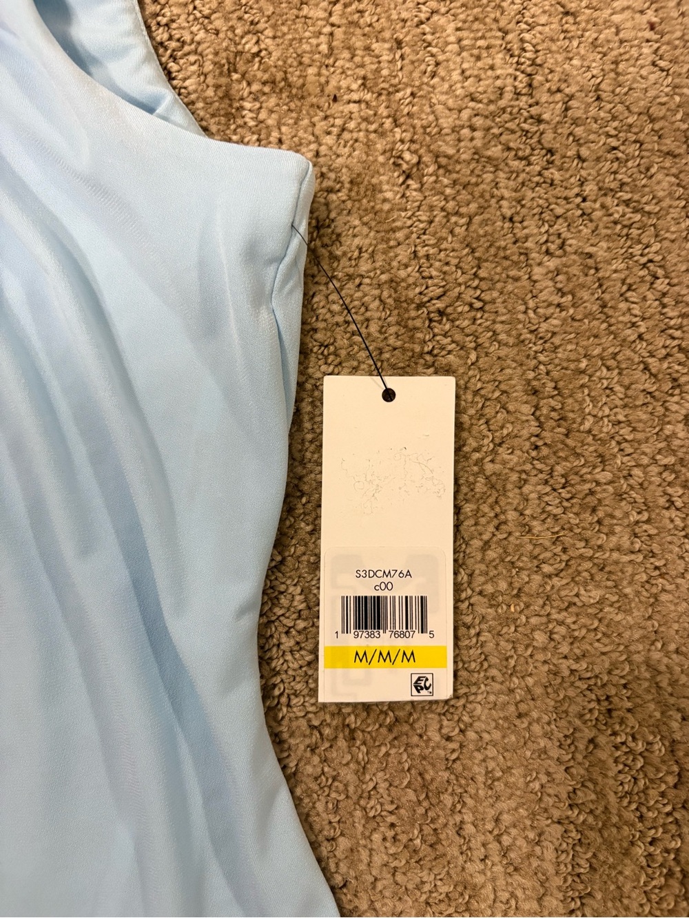 Calvin Klein Pale Blue Pleated Sleeveless Blouse - Picture 4 of 6